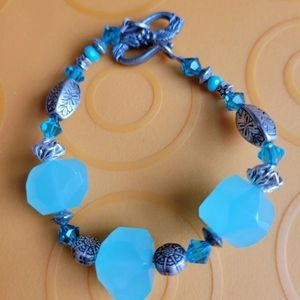 Boho sky blue blacelet